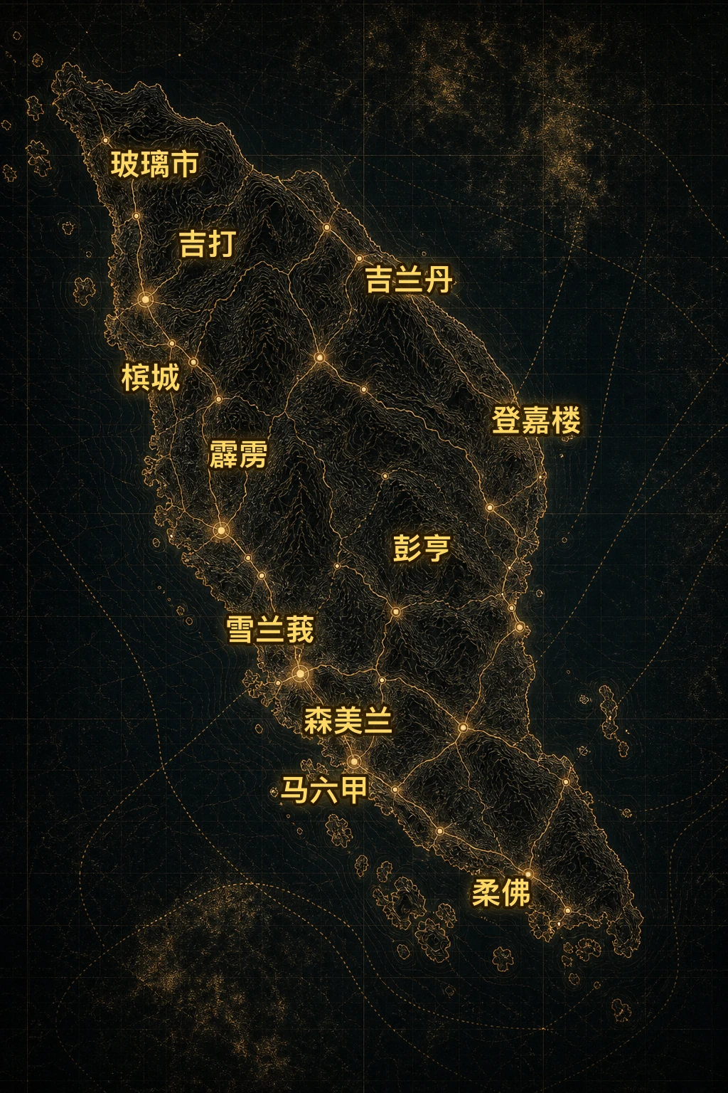 马来西亚新村足迹地图